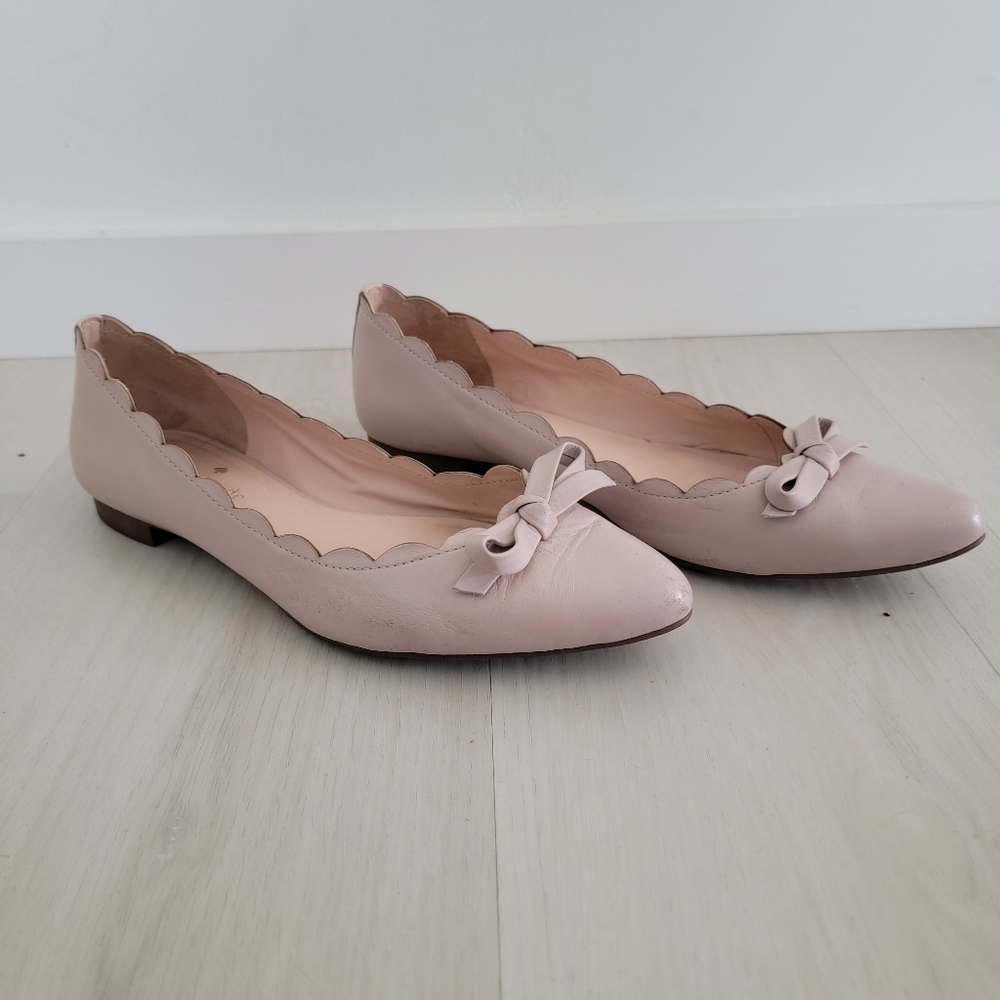 Kate spade scalloped toe ballet flats pink